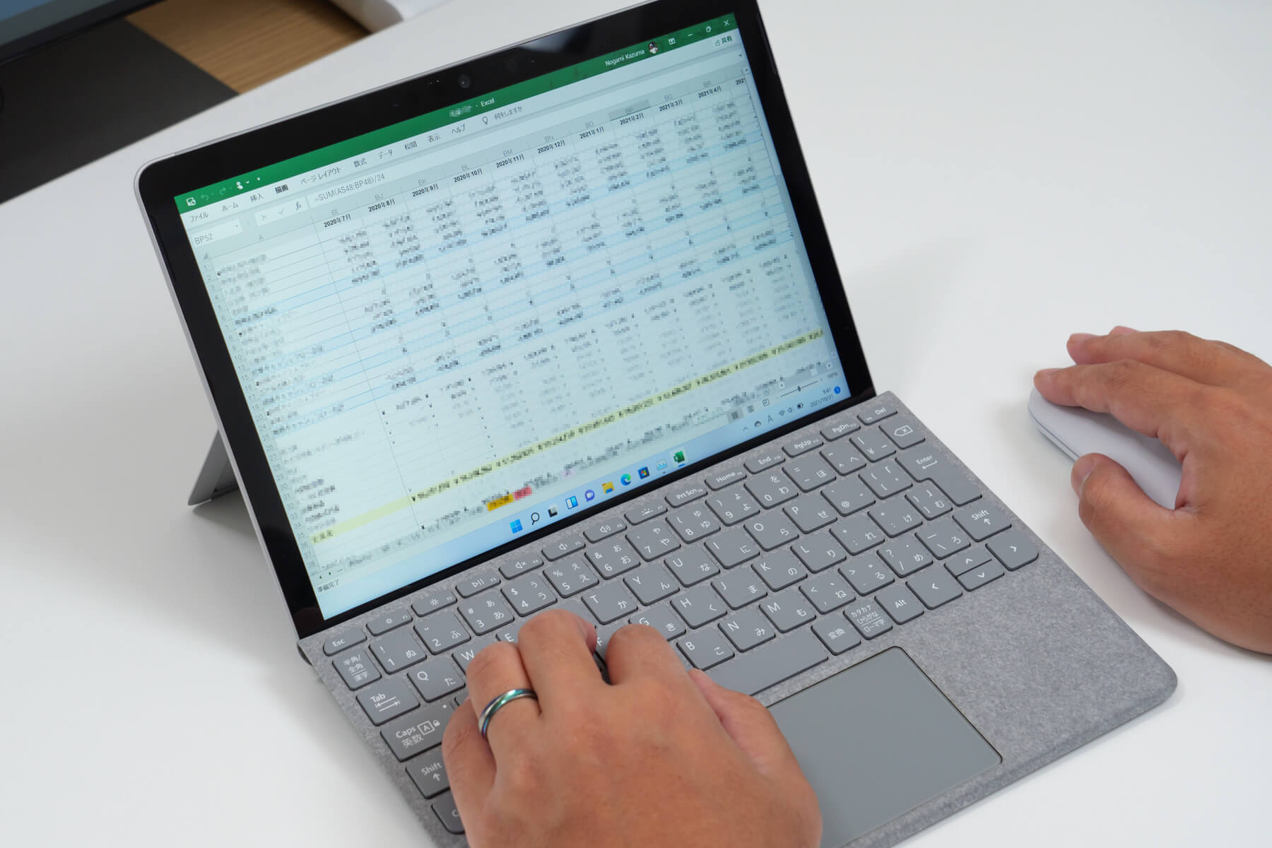 Surface Go 3 で Excel 操作