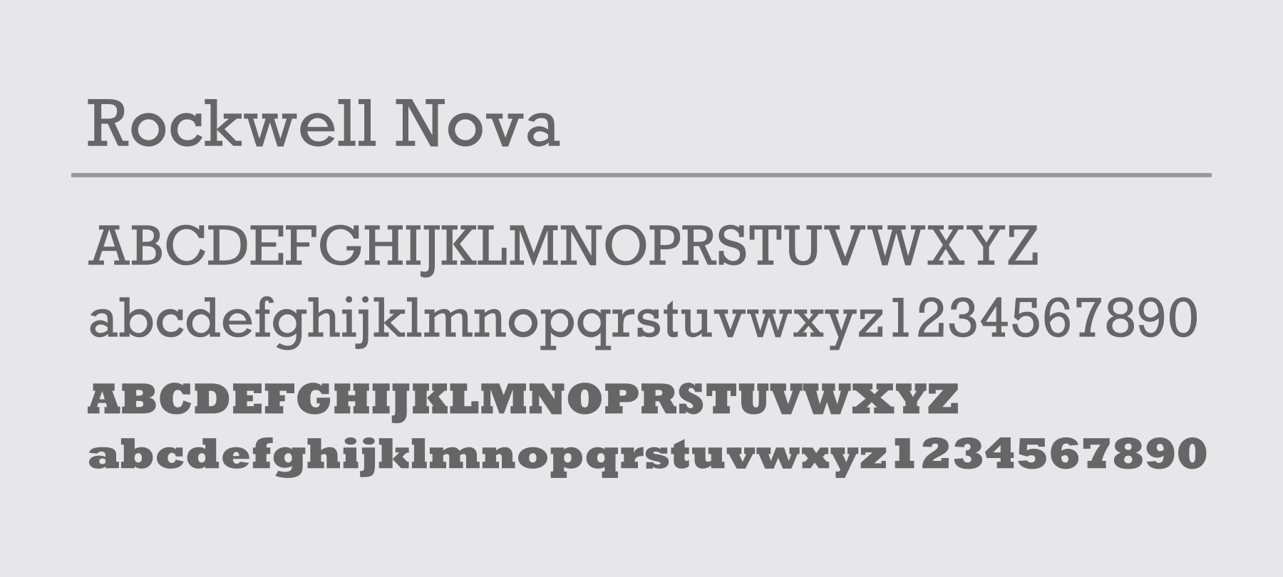 フォント Rockwell Nova